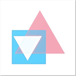 Trans Pride Basic Shapes Posters and Art